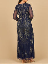 Load image into Gallery viewer, Long Sleeve Queen Anne Beaded Gown