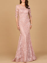 Load image into Gallery viewer, Short Sleeve Lace Mermaid Gown | 28879