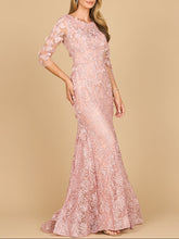 Load image into Gallery viewer, Short Sleeve Lace Mermaid Gown | 28879