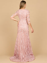 Load image into Gallery viewer, Short Sleeve Lace Mermaid Gown | 28879
