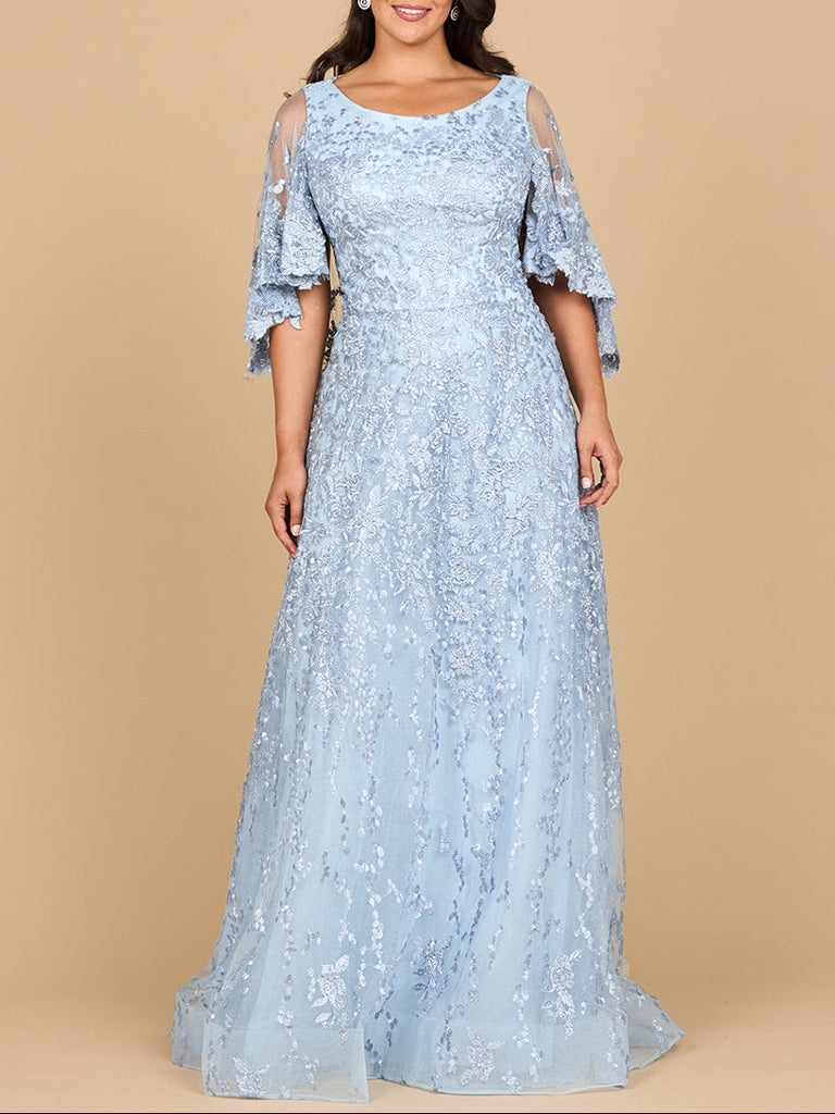 Cape Sleeve Mother's Gown | 28881