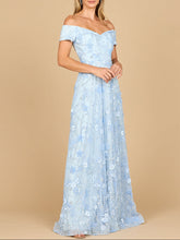 Load image into Gallery viewer, Off Shoulder A-Line Floral Gown | 28882