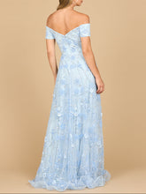 Load image into Gallery viewer, Off Shoulder A-Line Floral Gown | 28882