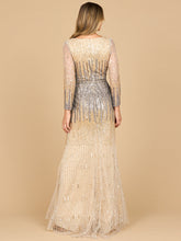 Load image into Gallery viewer, Mermaid, Beaded Long Sleeve Gown | 28886