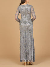 Load image into Gallery viewer, High Neck, Long Sleeve Beaded Gown | 28889