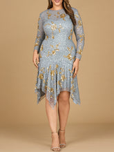 Load image into Gallery viewer, Beaded Midi Dress with Asymmetrical Hem