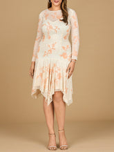 Load image into Gallery viewer, Beaded Midi Dress with Asymmetrical Hem