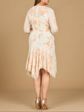 Load image into Gallery viewer, Beaded Midi Dress with Asymmetrical Hem
