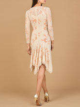 Load image into Gallery viewer, Beaded Midi Dress with Asymmetrical Hem