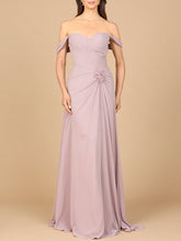 Load image into Gallery viewer, Off Shoulder Chiffon Dress