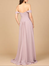 Load image into Gallery viewer, Off Shoulder Chiffon Dress