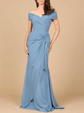 Load image into Gallery viewer, Off Shoulder Elegant Chiffon Gown