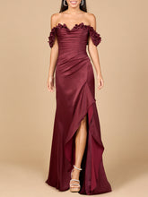 Load image into Gallery viewer, Off Shoulder Crepe Gown