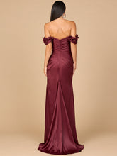 Load image into Gallery viewer, Off Shoulder Crepe Gown