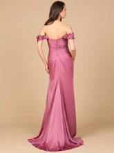 Load image into Gallery viewer, Off Shoulder Crepe Gown