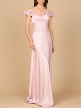 Load image into Gallery viewer, Off Shoulder Satin Gown