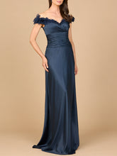 Load image into Gallery viewer, Off Shoulder Satin Gown