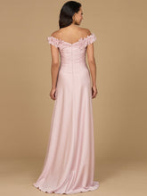 Load image into Gallery viewer, Off Shoulder Satin Gown