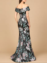 Load image into Gallery viewer, Fitted, Mermaid Brocade Gown