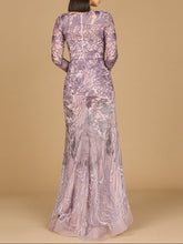 Load image into Gallery viewer, Long Sleeve V-Neck Mermaid Gown