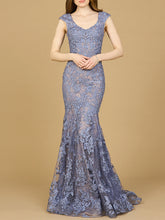 Load image into Gallery viewer, Sleeveless Mermaid Lace Embroidered Gown