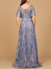 Load image into Gallery viewer, Elegant Cape Sleeve A-line Gown
