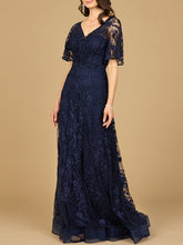 Load image into Gallery viewer, Elegant Cape Sleeve A-line Gown