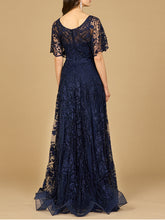 Load image into Gallery viewer, Elegant Cape Sleeve A-line Gown