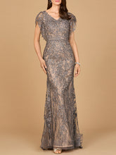 Load image into Gallery viewer, Cap Sleeve Mermaid V-neck Gown