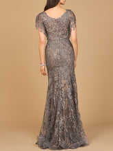 Load image into Gallery viewer, Cap Sleeve Mermaid V-neck Gown