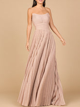 Load image into Gallery viewer, Flowing Pleated, Strapless Dress