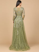 Load image into Gallery viewer, Long Sleeve Gown with Overskirt &amp; High Neck