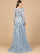 Load image into Gallery viewer, Long Sleeve Gown with Overskirt &amp; High Neck