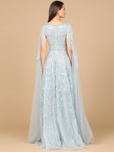 Load image into Gallery viewer, Embellished Gown with Cape Sleeves