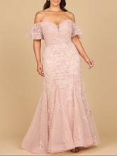 Load image into Gallery viewer, Lace, Off Shoulder Mermaid Gown