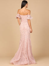 Load image into Gallery viewer, Lace, Off Shoulder Mermaid Gown
