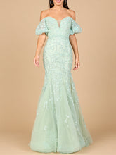 Load image into Gallery viewer, Lace, Off Shoulder Mermaid Gown