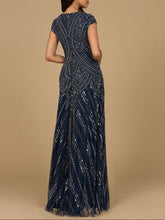 Load image into Gallery viewer, Cap Sleeve Beaded A-Line Gown
