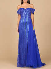 Load image into Gallery viewer, Off Shoulder Fitted Gown