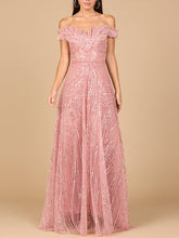 Load image into Gallery viewer, Off Shoulder Beaded Ballgown