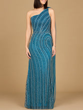 Load image into Gallery viewer, One Shoulder Fitted Gown