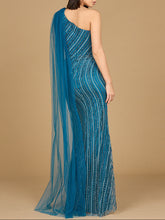 Load image into Gallery viewer, One Shoulder Fitted Gown