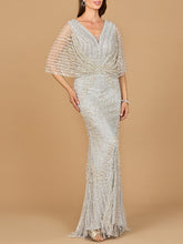 Load image into Gallery viewer, Cape Sleeve Mermaid Gown