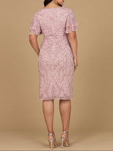 Load image into Gallery viewer, Beaded Midi Dress with Cape Sleeves