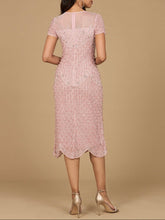 Load image into Gallery viewer, Beaded Midi Dress with Cap Sleeves