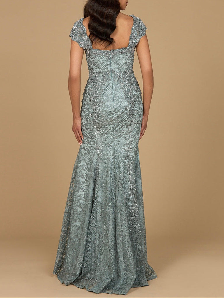 Fitted Lace Mermaid Gown