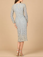 Load image into Gallery viewer, Beaded Midi Dress with Long Sleeves