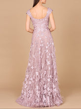 Load image into Gallery viewer, Cap Sleeves, A-line Dress with Feathers