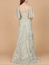 Load image into Gallery viewer, V-neck, Cape Sleeve Gown