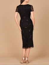 Load image into Gallery viewer, Beaded Midi Dress with Cap Sleeves